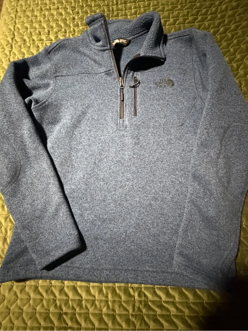 The North Face blue men’s fleece 1/4 zip pullover  size small